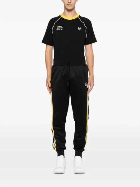 Бягане панталон Sergio Tacchini бродирани черно