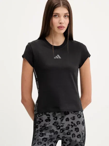 Тениска adidas дамска черно