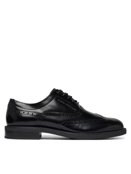 Tommy Hilfiger Półbuty Lth Abrasivato Brogue Shoe czarny