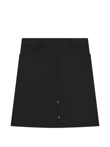 Pocnitură fusta mini Courreges din țesătură twill negru