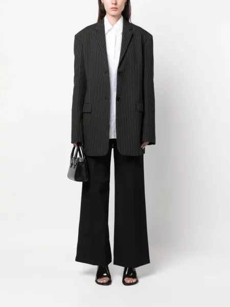 Plačiakojis kelnės Lanvin juoda