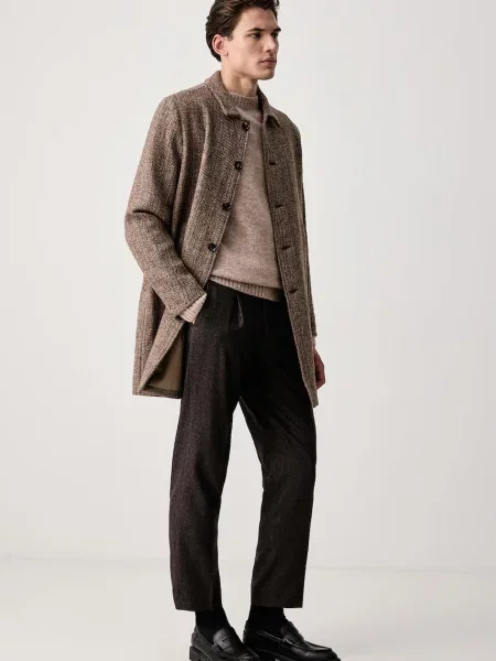 Barbour штани slim fit з вовною Carlton