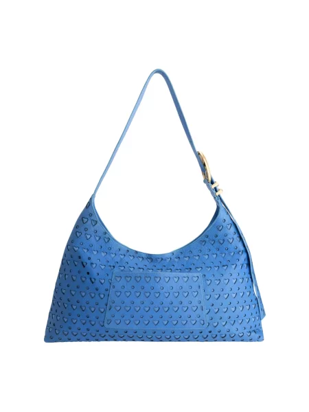 Torebka skórzana Fabienne Chapot skórzana niebieska