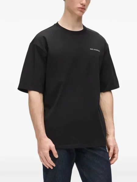 Tricou Karl Lagerfeld cu autograf negru