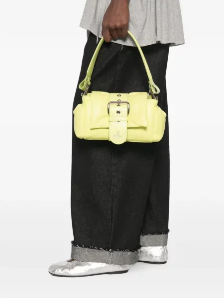 Кожена чанта Vivienne Westwood жълто
