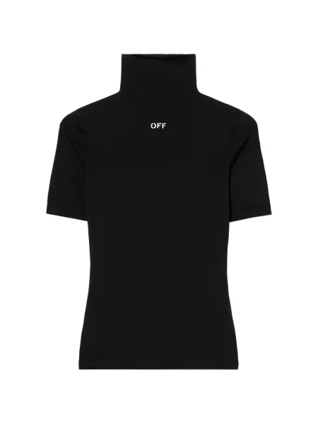 Top Off-white scurt alb