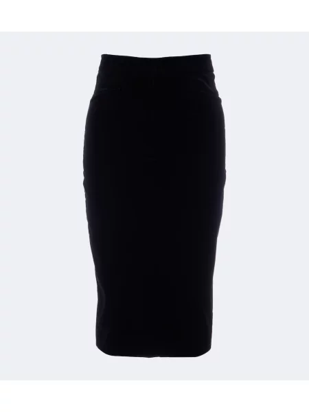 Fustă tip creion Max Mara de catifea eleganta negru