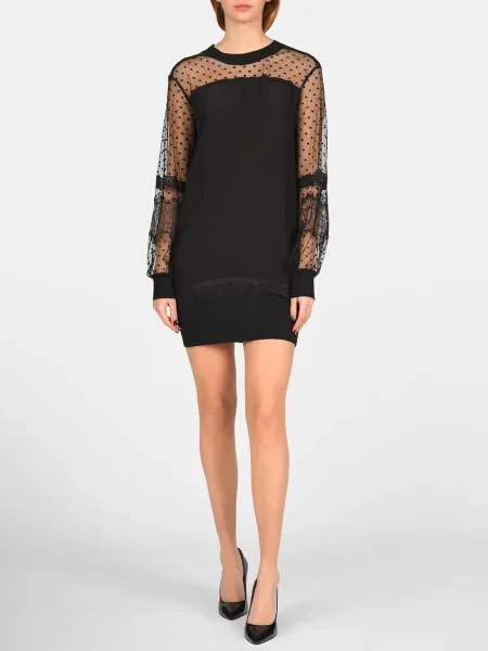 Twin Set Сукня міні Шовк чорний