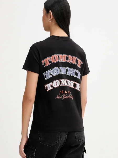 Tričko Tommy Jeans černá