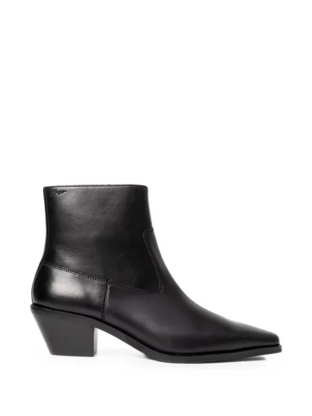 Cizme scurte Boss din piele negru