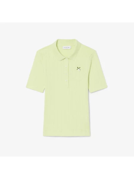 Lacoste Koszulka Polo Slim Fit Zielony żółta