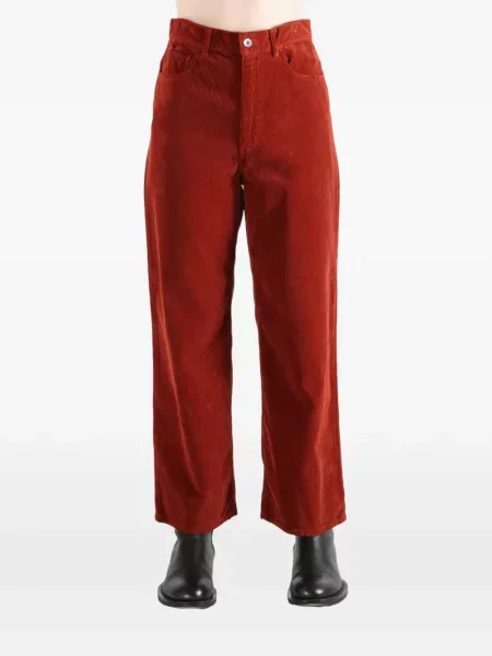 Pantaloni Auralee de catifea cord roșu