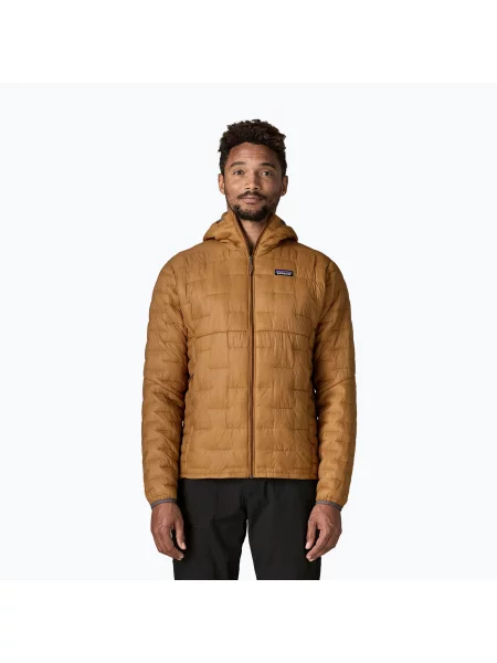 Geacă izolată pentru bărbați Patagonia Micro Puff Hoody cinnamon brown maro