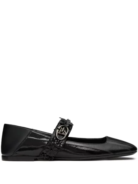 Балеринки Valentino Garavani на цветя черно