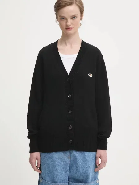 Fiorucci cardigan din lână Angel Patch Merino Wool light negru