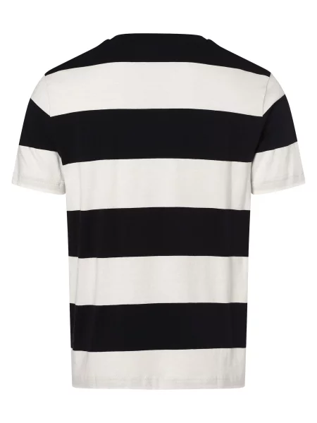GANT Tricou negru alb