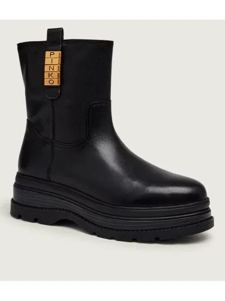 Pinko De piele botine cu platformă Eva 02 negru