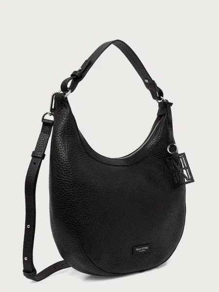Marc O'Polo torebka hobo skórzana czarna
