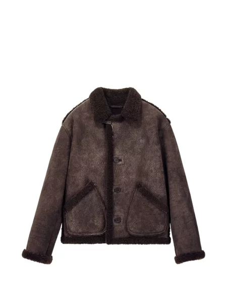 Geanta de piele Giorgio Armani maro