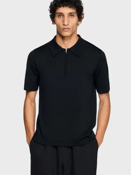 Поло Sandro черное