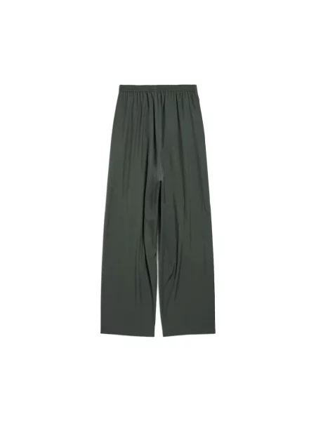 Lniane spodnie Balenciaga zielone