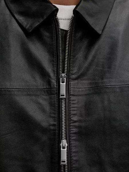 Calvin Klein férfi bőrkabát fekete