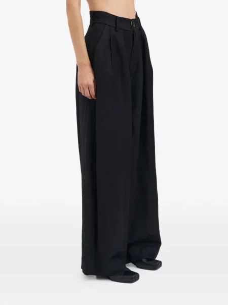 Pantaloni plisați Uma Wang negru