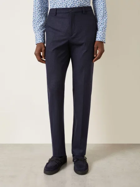 Etro Oblekové Kalhoty Regular Fit Z Flanelu