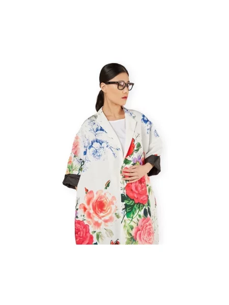 Geacă Wendy Trendy cu model floral alb