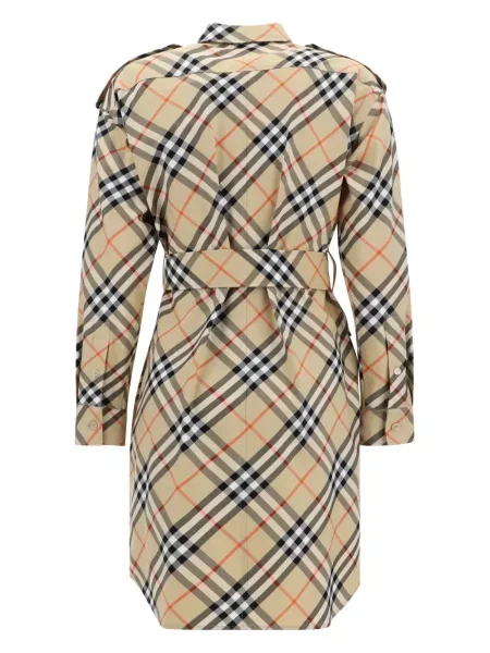 Opasan haljina Burberry karirana smeđa