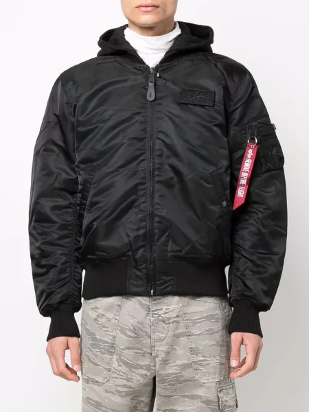 Geacă bomber Alpha Industries cu autograf negru
