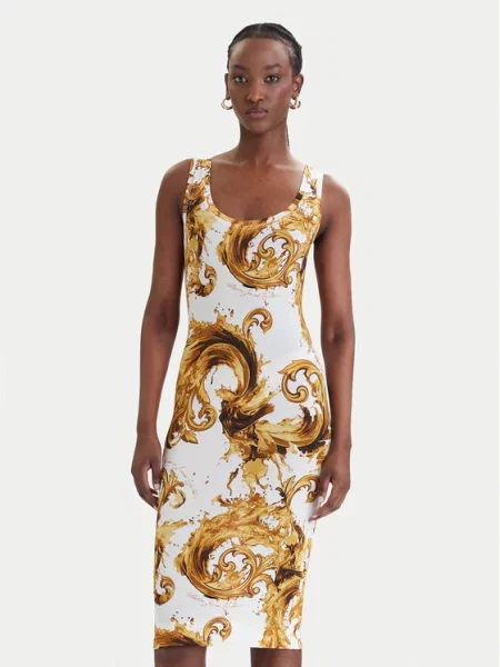 Versace Jeans Couture Šaty zlatá biela