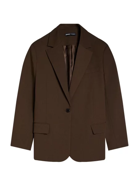 Bershka Blazer temno rjava