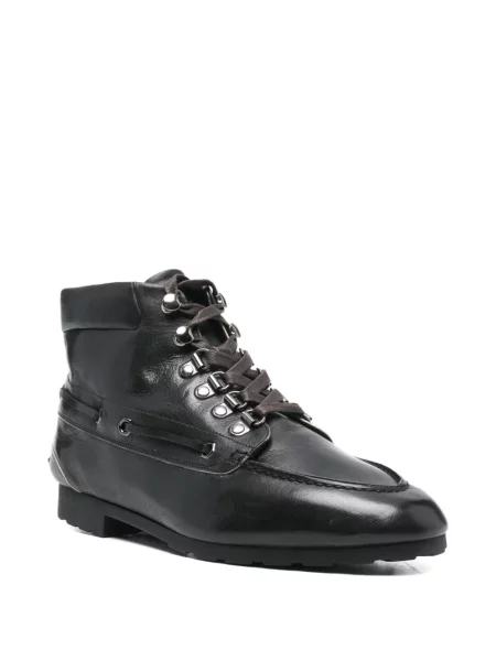 Botine Bally cu șireturi din dantelă negru