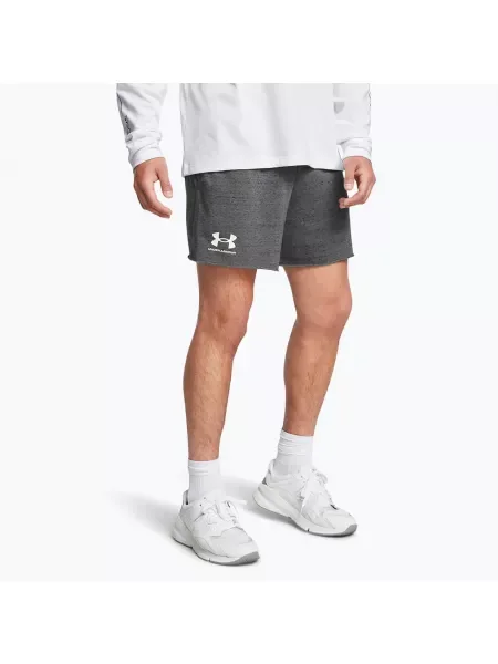 Pantaloni scurți pentru bărbați Under Armour Rival Terry castlerock/onyx white alb