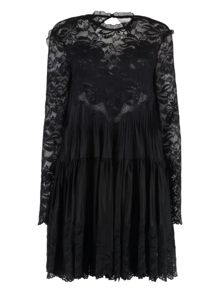 Rochie Rabanne cu model floral din dantelă de costum negru