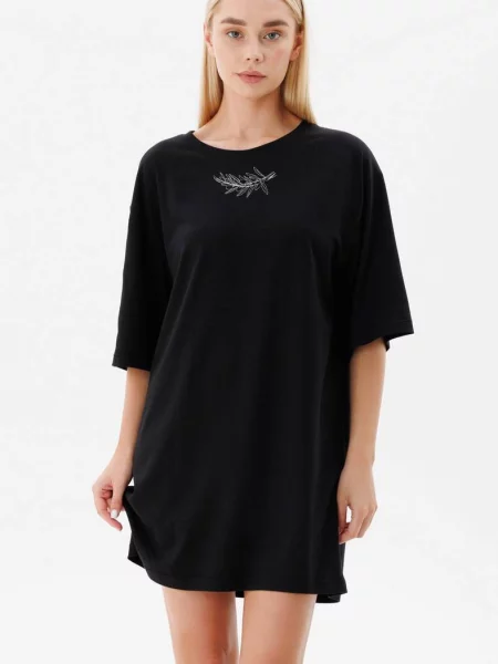 Женское домашнее платье чорна