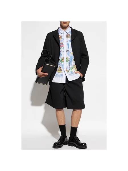 Koszula Comme Des Garcons z nadrukiem biała