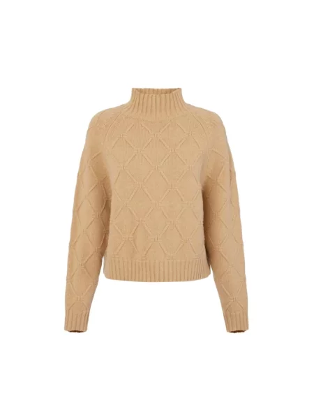 Sweter Elisabetta Franchi wełniany beżowy