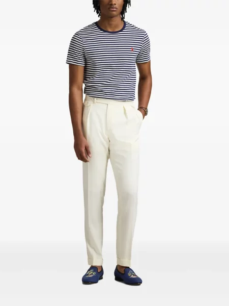 Slip de baie Polo Ralph Lauren cu broderie din piele de căprioară în carouri albastru