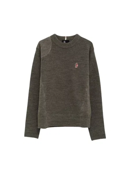 Sweter Moncler wełniany zielony