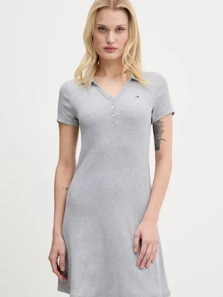 Tommy Jeans rochie mini mulată gri