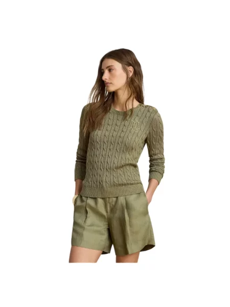 Dzianinowy sweter Ralph Lauren zielony