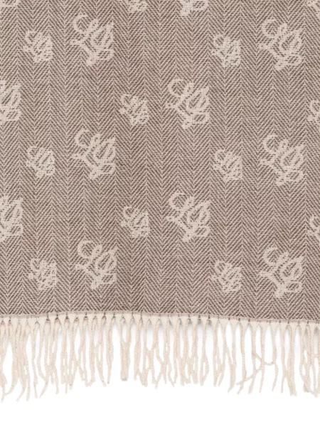 Fular Liu Jo cu imagine cu model herringbone maro