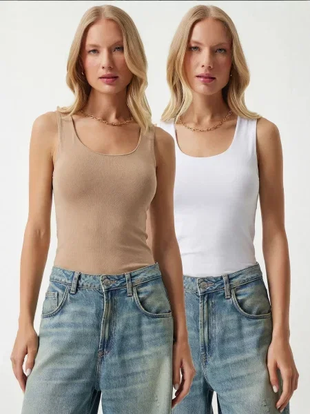 Happiness İstanbul Halenka Blusen' bílá