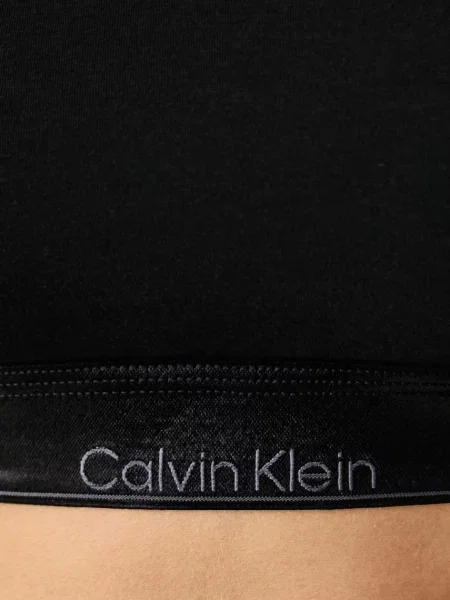 Calvin Klein Underwear hosszúujjú felső otthoni viseletre női modállal fekete