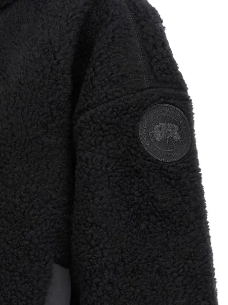 Geacă cu puf Canada Goose cu glugă negru