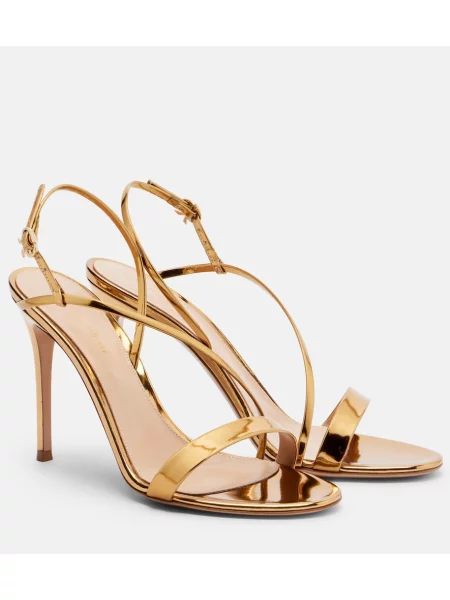 Usnjene sandali Gianvito Rossi z odprtimi petami