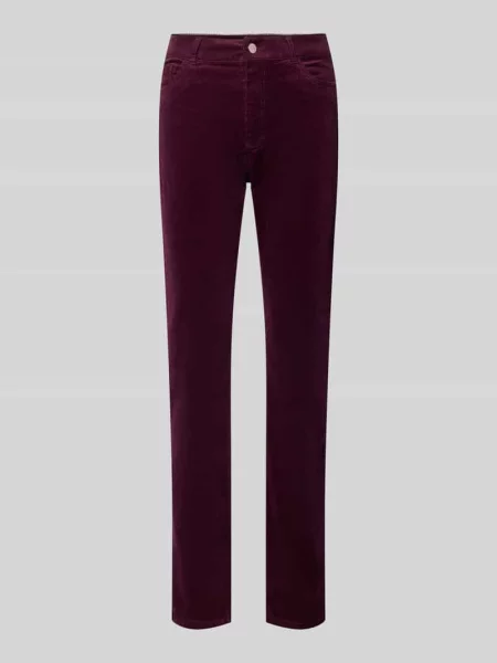 Jeansy o kroju straight fit z mieszanki bawełny w imitacji sztruksu Christian Berg Woman