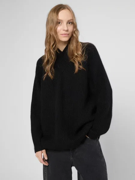 Светр PRPY віскоза/нейлон чорний